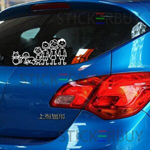 Boplo Cartoon Family Car Sticker