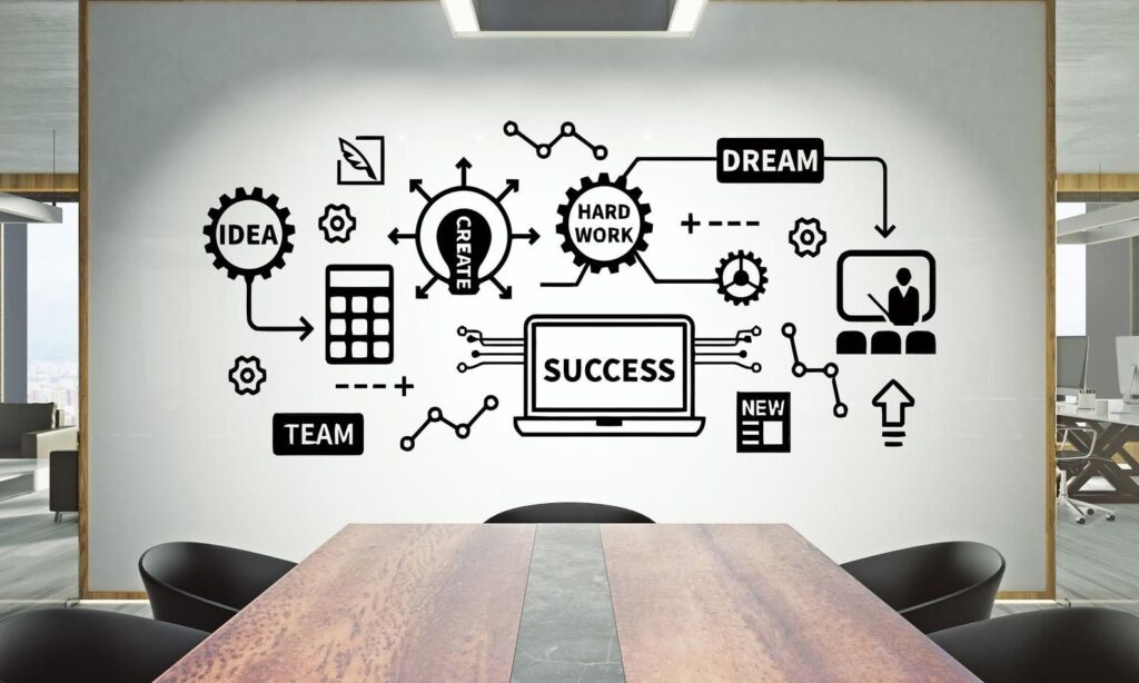 Transform Your Office Space with Inspirational Wall Stickers