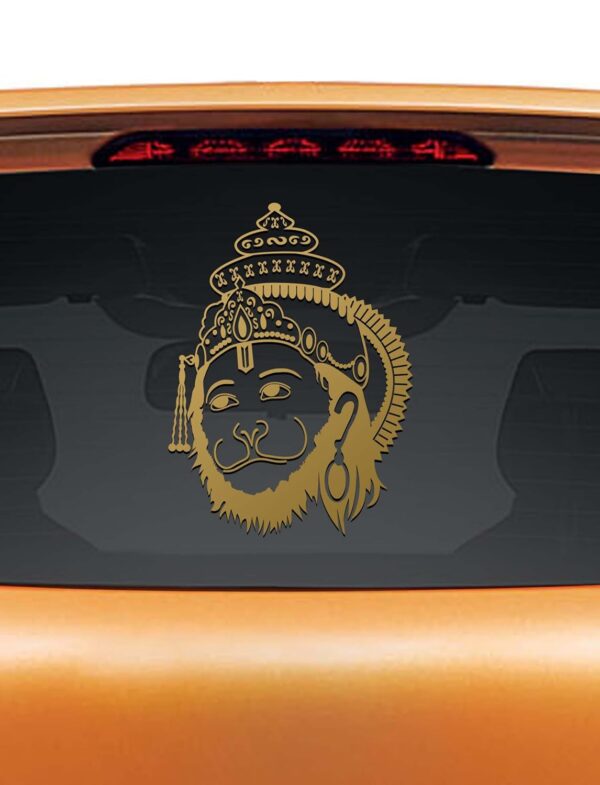 1bhaav Car Sticker Design Hanuman Shining Gold