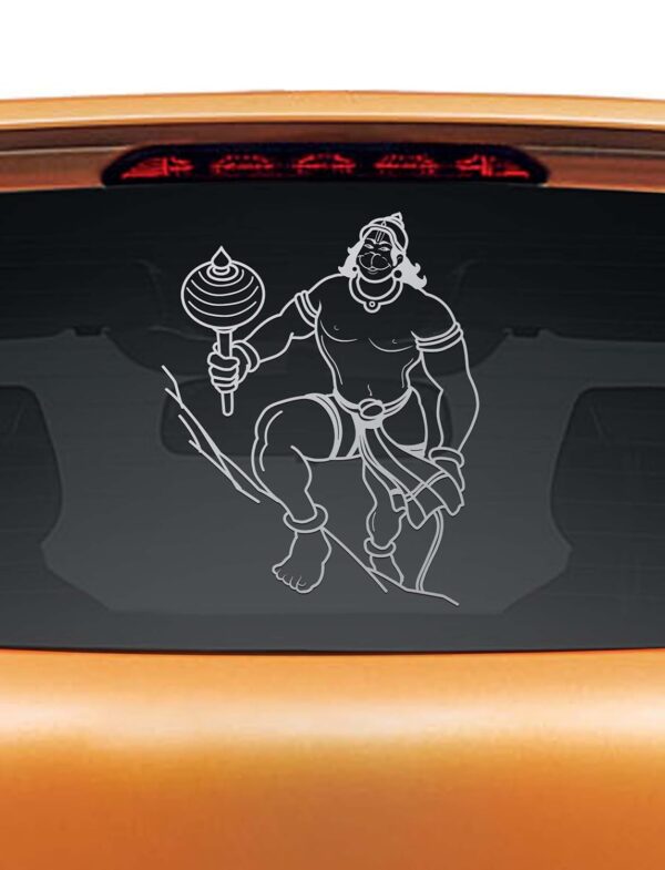 1bhaav Mighty Hanuman is Here No Fear Car Sticker