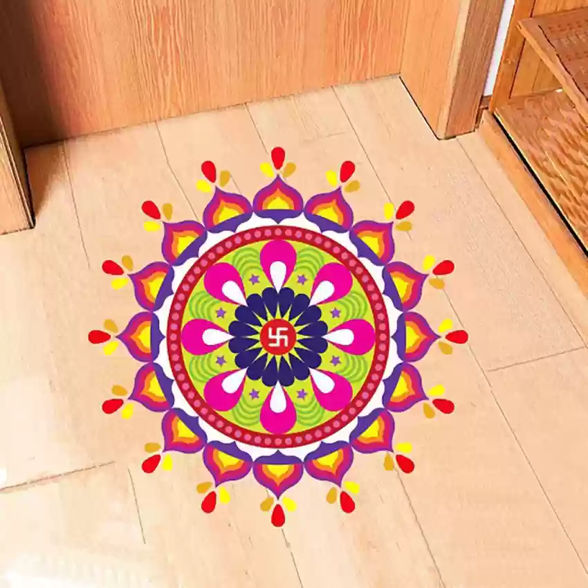 floor rangoli stickers