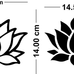 1BHAAV Lotus Flower Mirror Acrylic Stickers for Wall Acrylic mirror wall decor stickers are a stylish