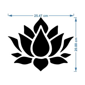 1BHAAV Lotus Flower Gold Mirror Stickers for Wall 3D Stickers